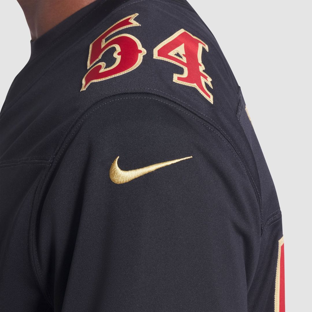 Men's San Francisco 49ers Fred Warner Nike Black Rivalries Collection Stitched Limited Jersey