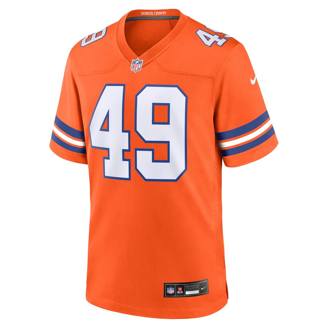 Men's Denver Broncos Dennis Smith Nike Orange Retired Player Alternate Game Jersey