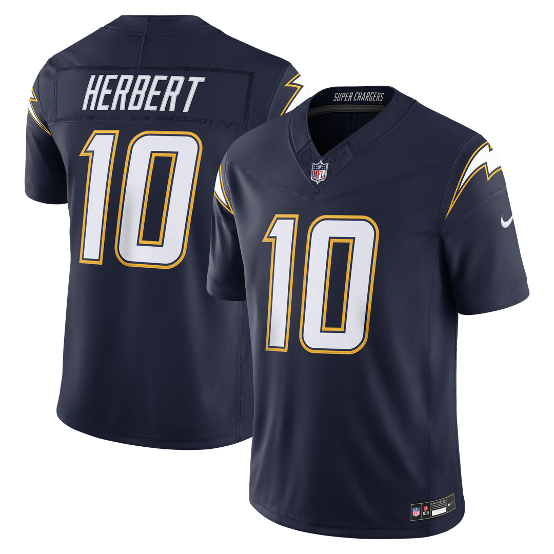 Men's Los Angeles Chargers Justin Herbert Nike Powder Blue Team Vapor F.U.S.E. Stitched Limited Jersey