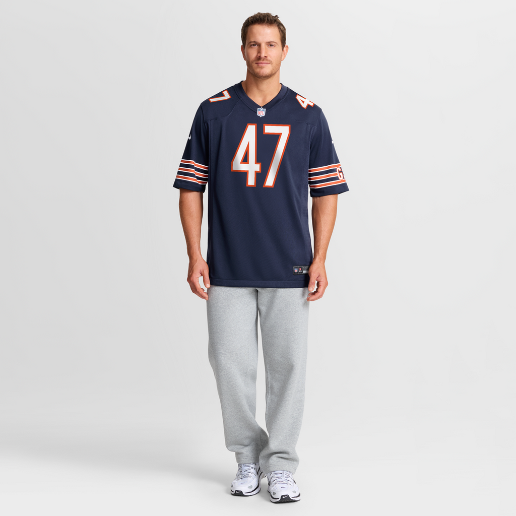 Men's Chicago Bears Ruben Hyppolite II Nike Navy Team Game Jersey