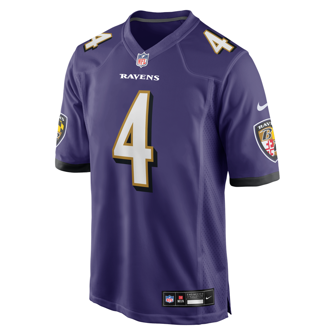 Men's Baltimore Ravens Zay Flowers Nike Purple  Game Jersey