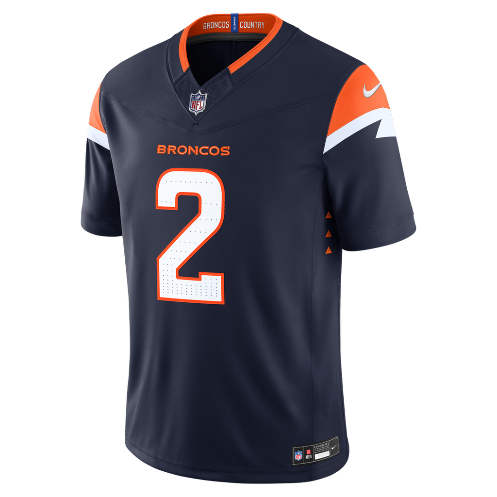 Men's Denver Broncos Pat Surtain II Nike Navy Alternate Vapor F.U.S.E. Stitched Limited Jersey