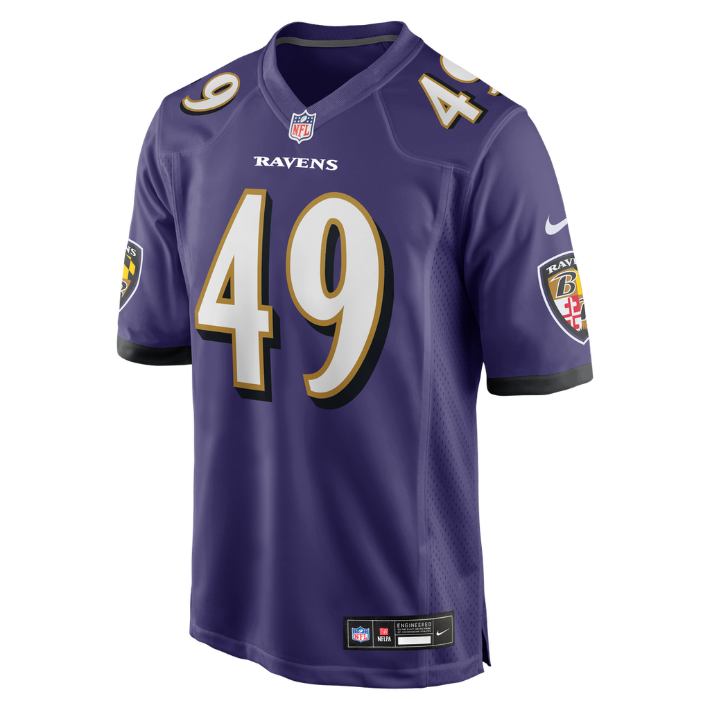 Men's Baltimore Ravens Jay Higgins IV Nike  Purple Team Game Jersey