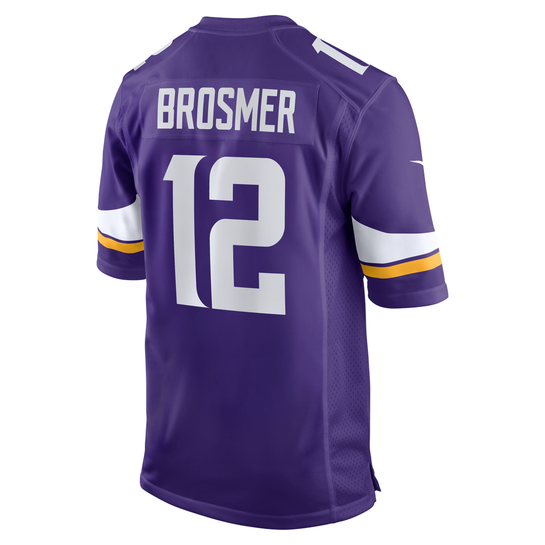 Men's Minnesota Vikings Max Brosmer Nike  Purple Team Game Jersey