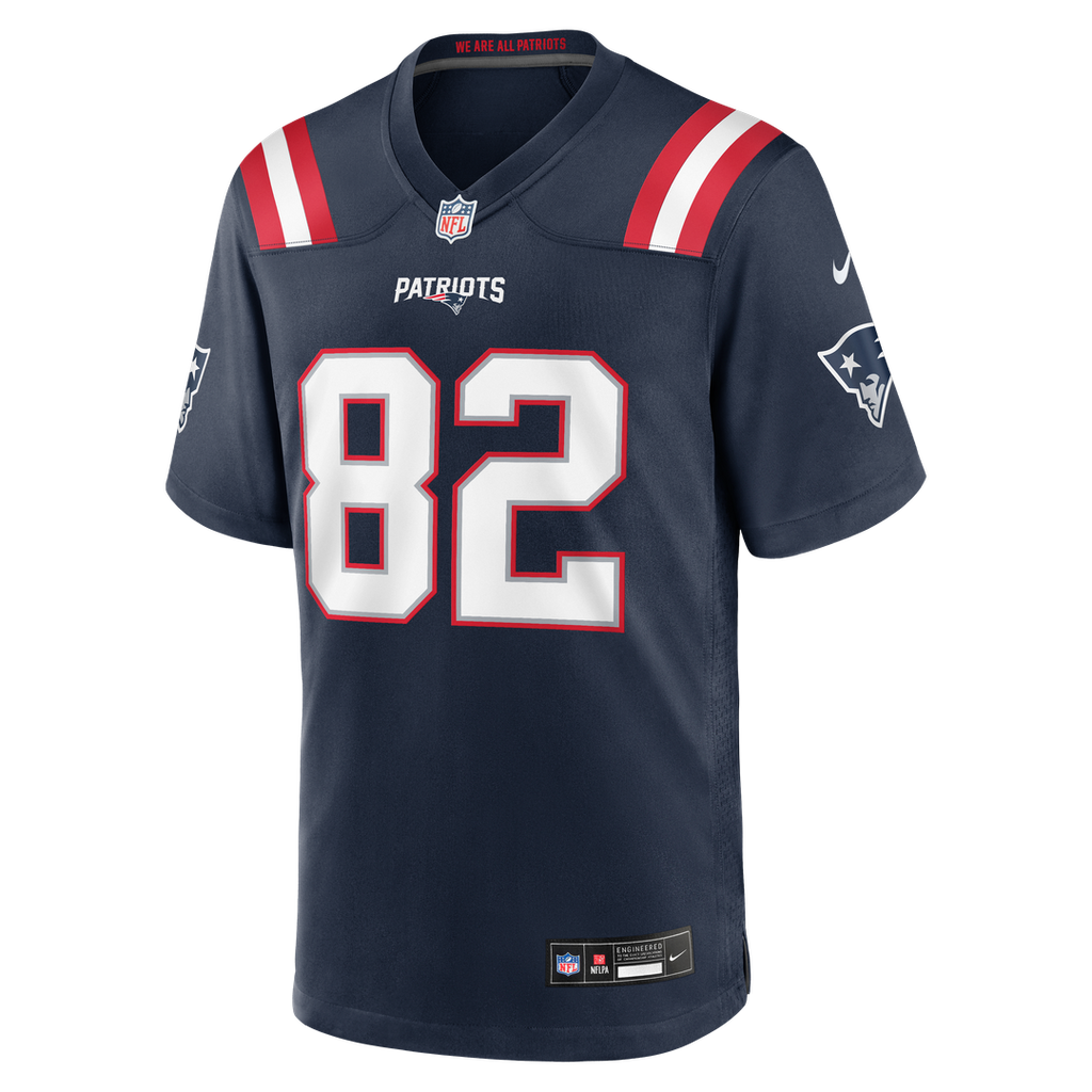 Men's New England Patriots Eli Raridon Nike Navy Team Game Jersey