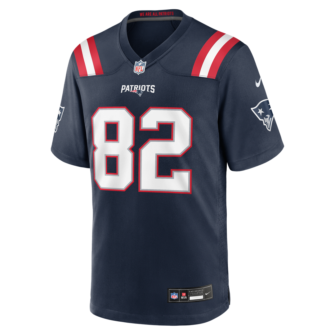 Men's New England Patriots Eli Raridon Nike Navy Team Game Jersey