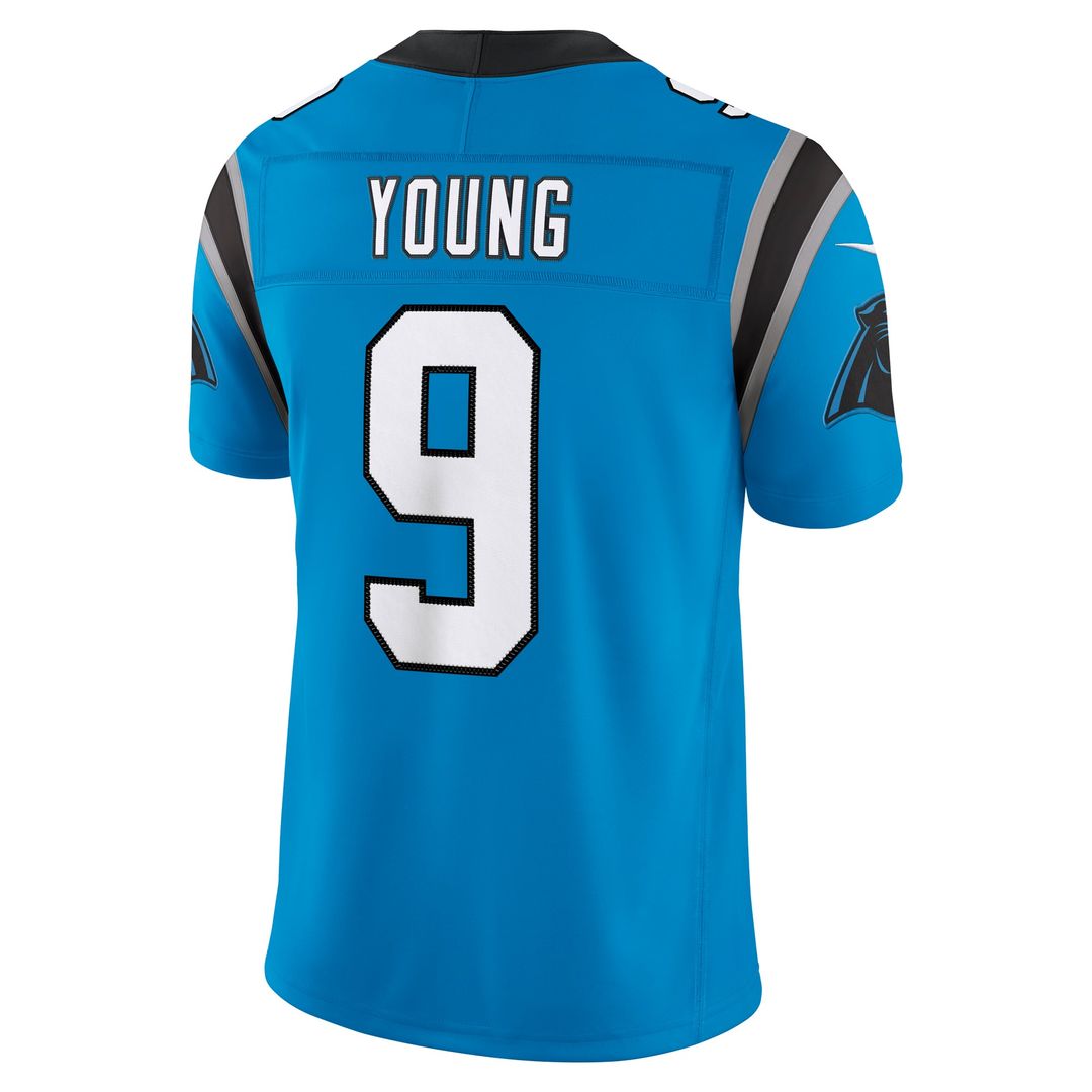 Men's Carolina Panthers Bryce Young Nike Blue Alternate Vapor F.U.S.E. Stitched Limited Jersey