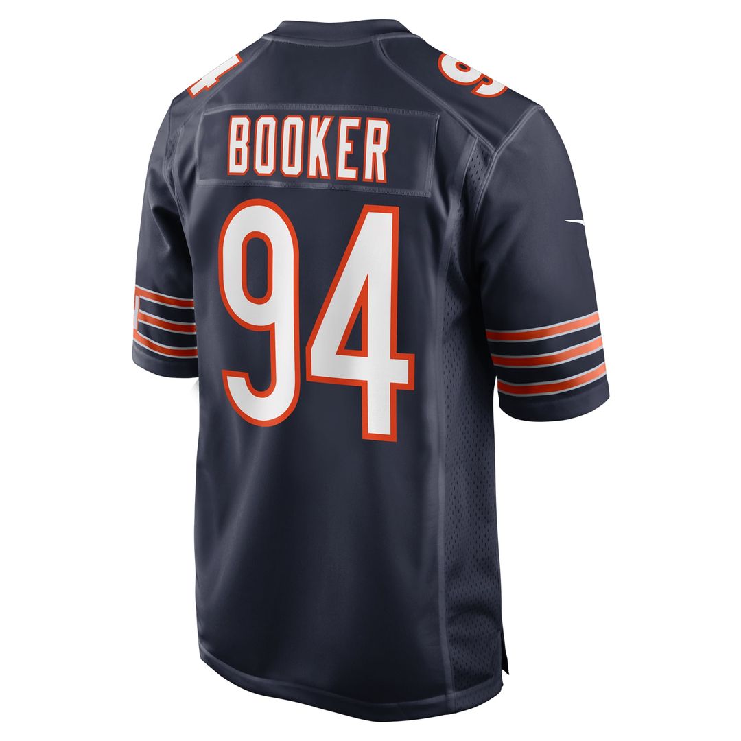 Men's Chicago Bears Austin Booker Nike  Navy  Game Jersey