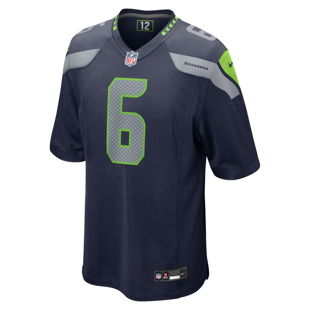 Men's Seattle Seahawks Jalen Milroe Nike College Navy 2025 NFL Draft Game Jersey