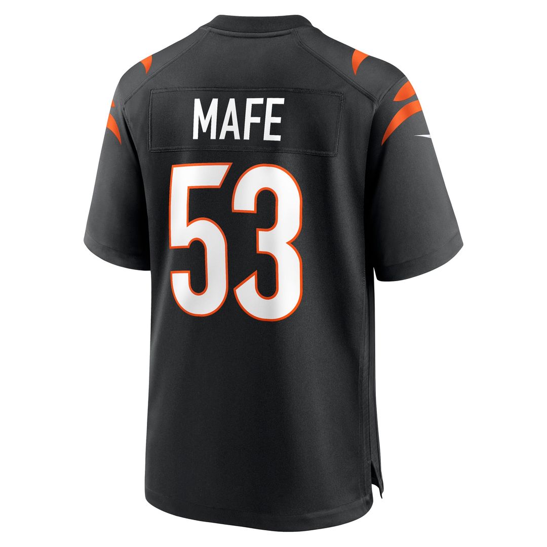 Men's Cincinnati Bengals Boye Mafe Nike  Black Team Game Jersey