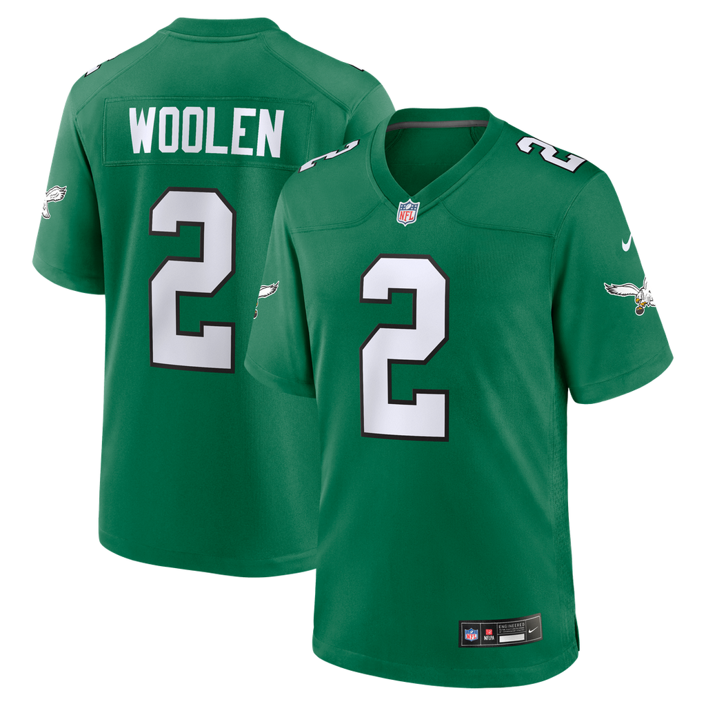 Men's Philadelphia Eagles Tariq Woolen Nike  Kelly Green Alternate Game Jersey