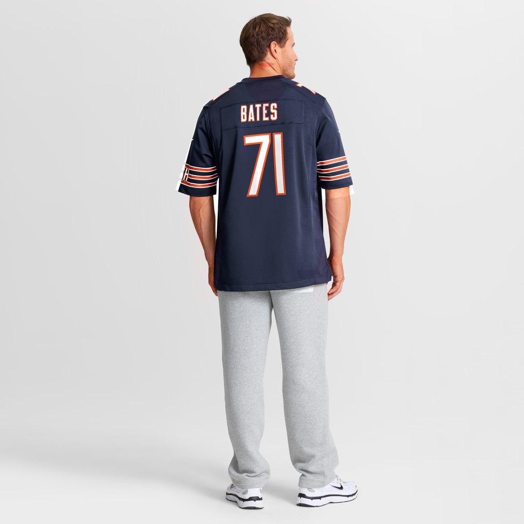 Men's Chicago Bears Ryan Bates Nike  Navy  Game Jersey