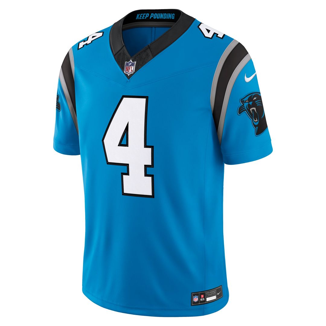 Men's Carolina Panthers Tetairoa McMillan Nike Blue Alternate Vapor F.U.S.E. Stitched Limited Jersey