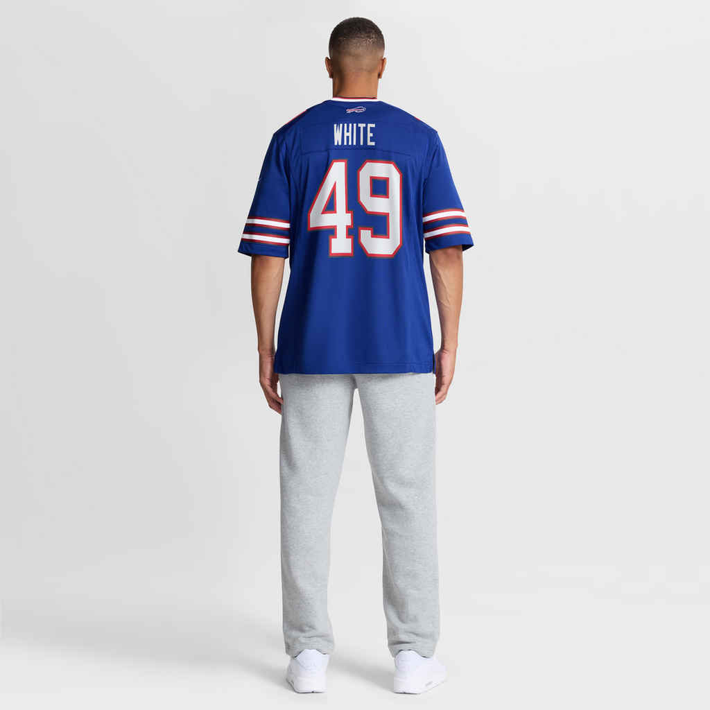 Men's Buffalo Bills DaShaun White Nike Royal Team Game Jersey