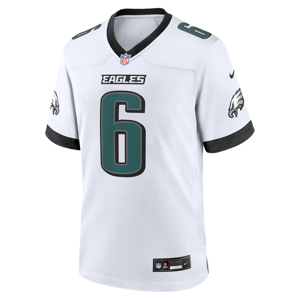 Men's Philadelphia Eagles DeVonta Smith Nike White Game Jersey