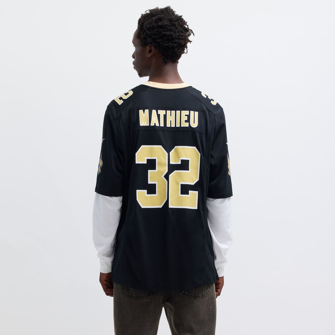Men's New Orleans Saints Tyrann Mathieu Nike Black Game Jersey