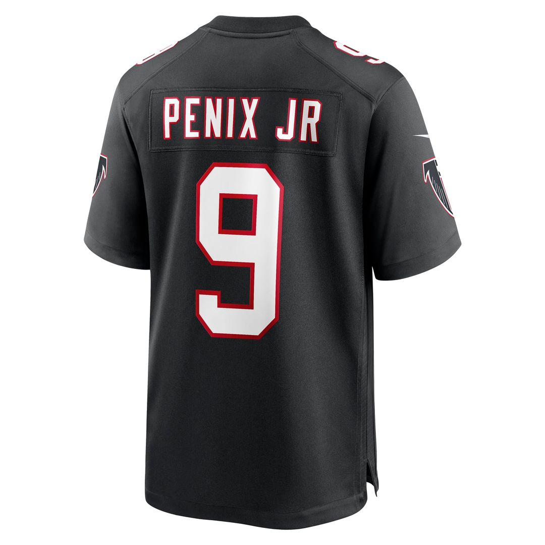 Men's Atlanta Falcons Michael Penix Jr. Nike Black Alternate Game Jersey