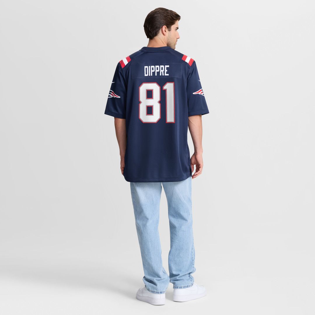 Men's New England Patriots CJ Dippre Nike Navy Team Game Jersey