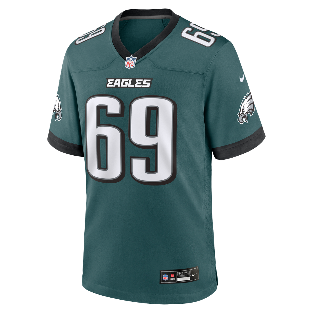 Men's Philadelphia Eagles Landon Dickerson Nike  Midnight Green Team Game Jersey