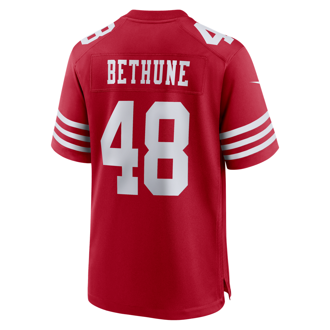 Men's San Francisco 49ers Tatum Bethune Nike  Scarlet  Game Jersey