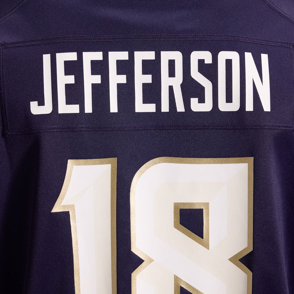 Men's Minnesota Vikings Justin Jefferson Nike Purple 2026 Rivalries Collection Game Jersey