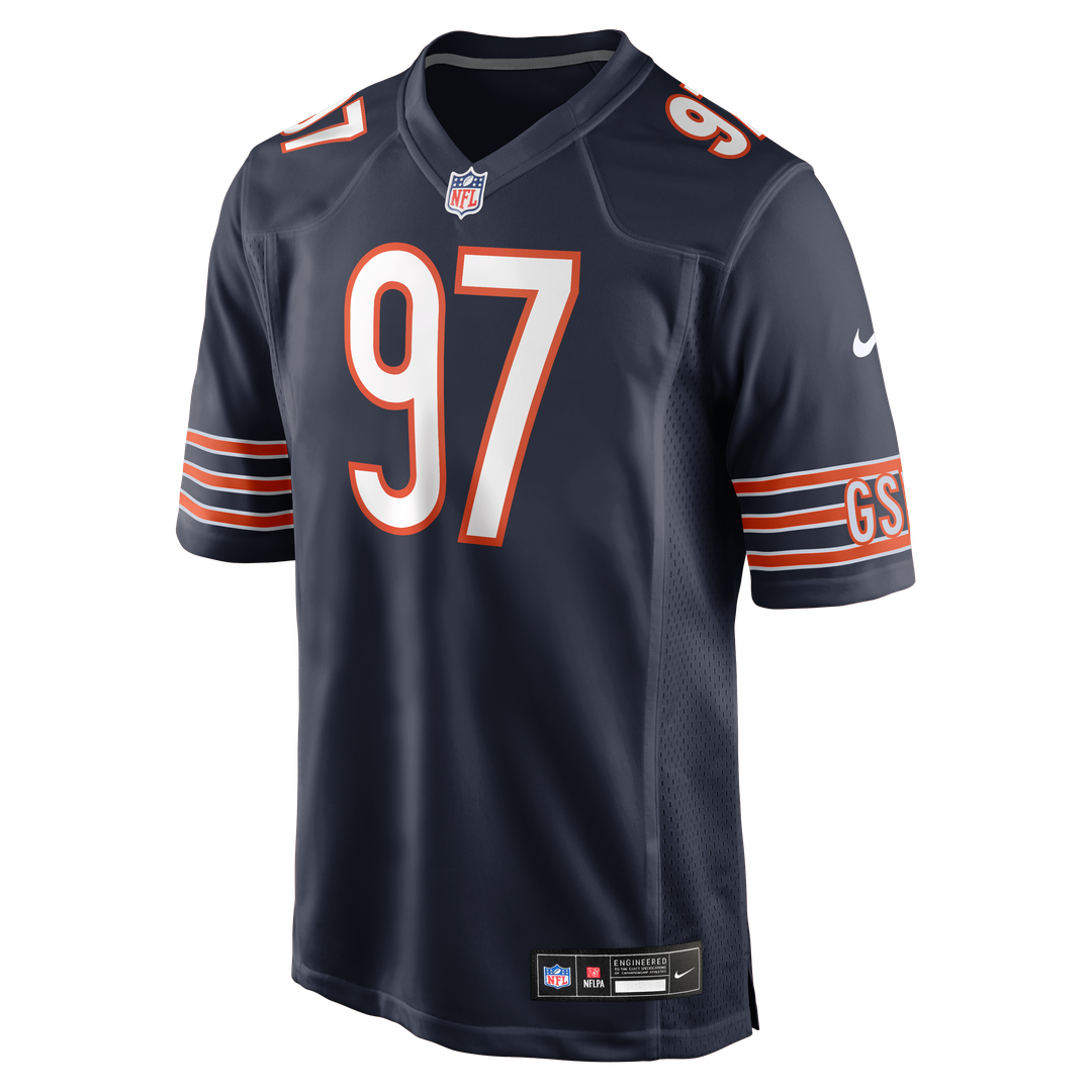 Men's Chicago Bears James Lynch Nike  Navy Team Game Jersey