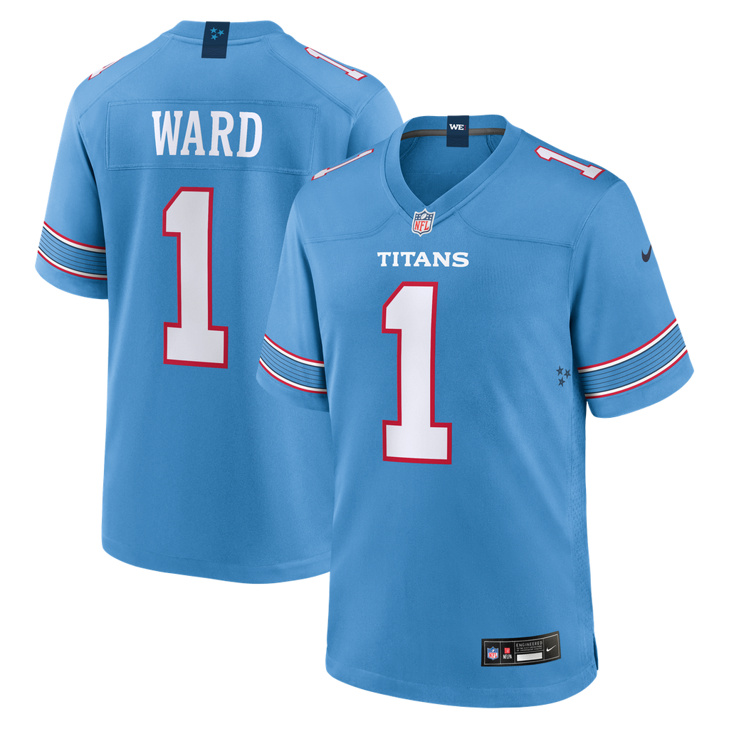 Men's Tennessee Titans Cameron Ward Nike Light Blue Game Jersey
