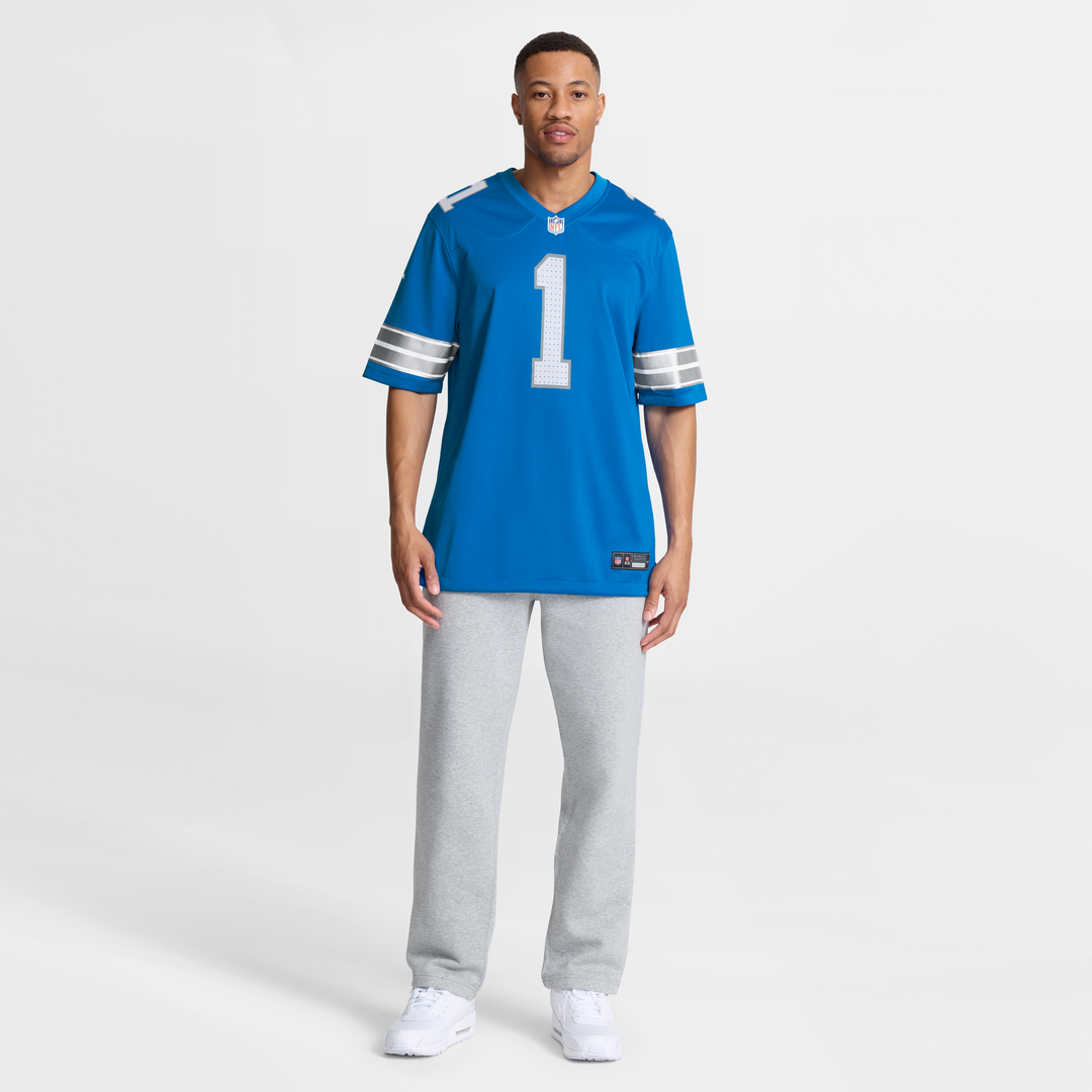 Men's Detroit Lions Jameson Williams Nike Blue Game Player Jersey