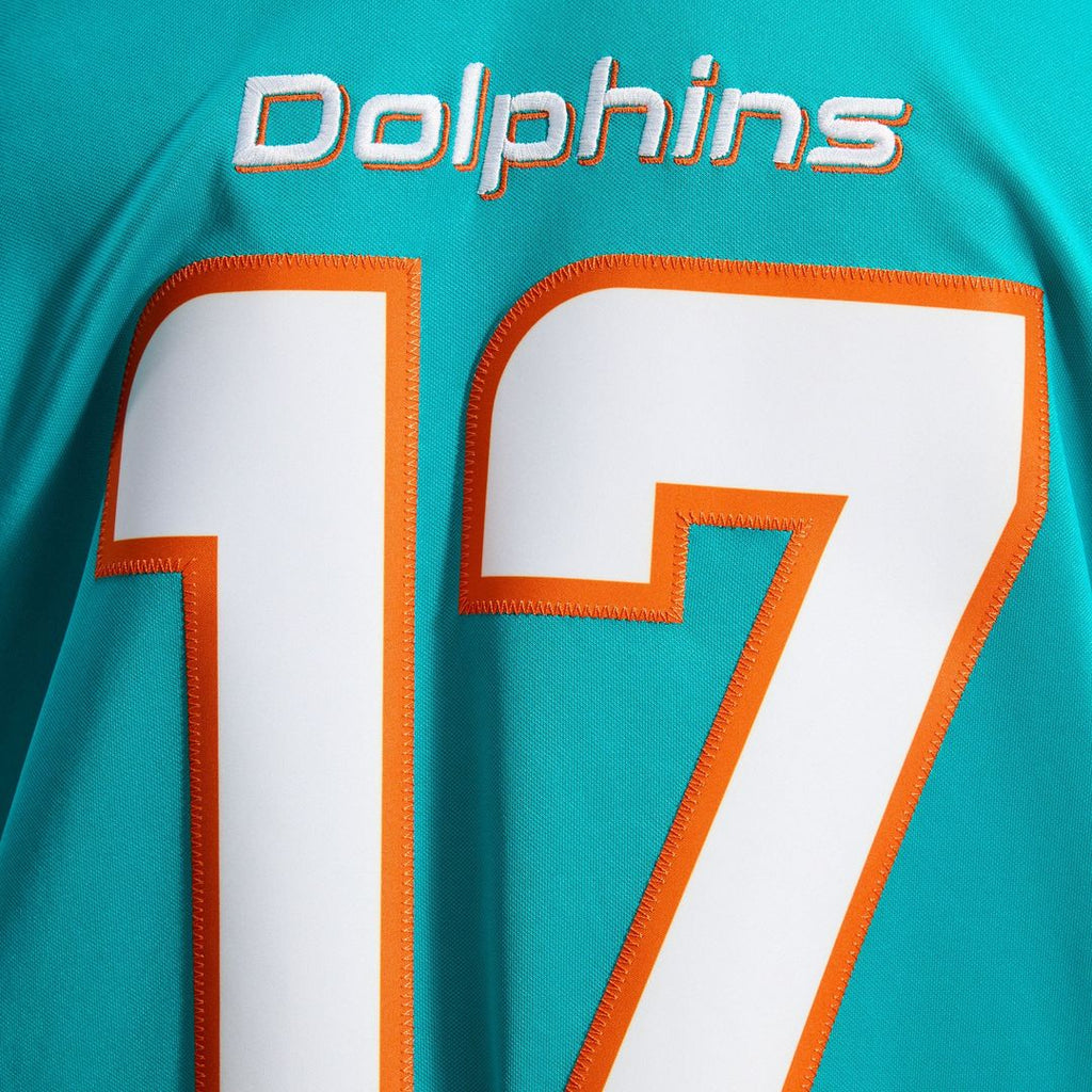 Men's Miami Dolphins Jaylen Waddle Nike Aqua Team Vapor F.U.S.E. Stitched Limited Jersey