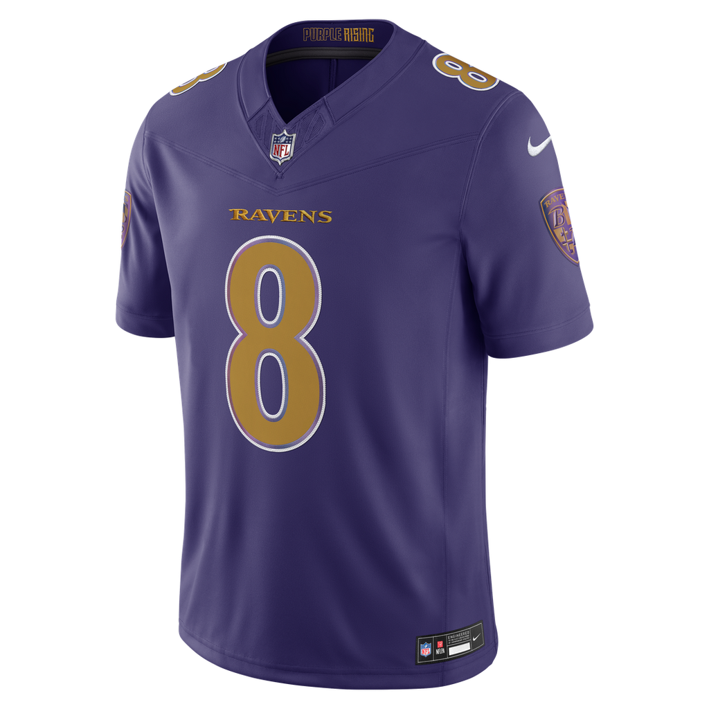 Men's Baltimore Ravens Lamar Jackson Nike Purple Alternate Vapor F.U.S.E. Stitched Limited Jersey