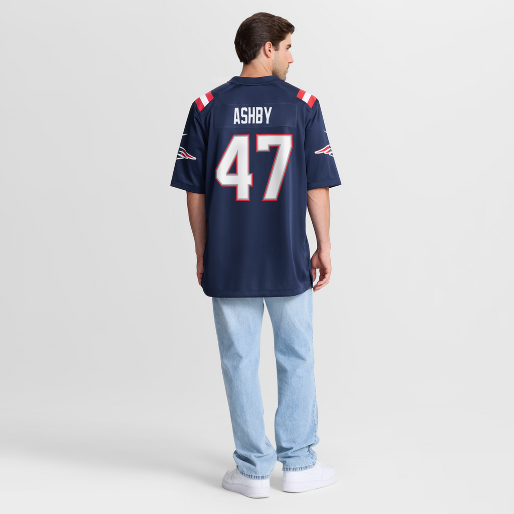 Men's New England Patriots Julian Ashby Nike  Navy Team Game Jersey