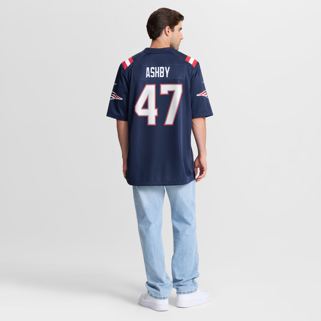 Men's New England Patriots Julian Ashby Nike  Navy Team Game Jersey