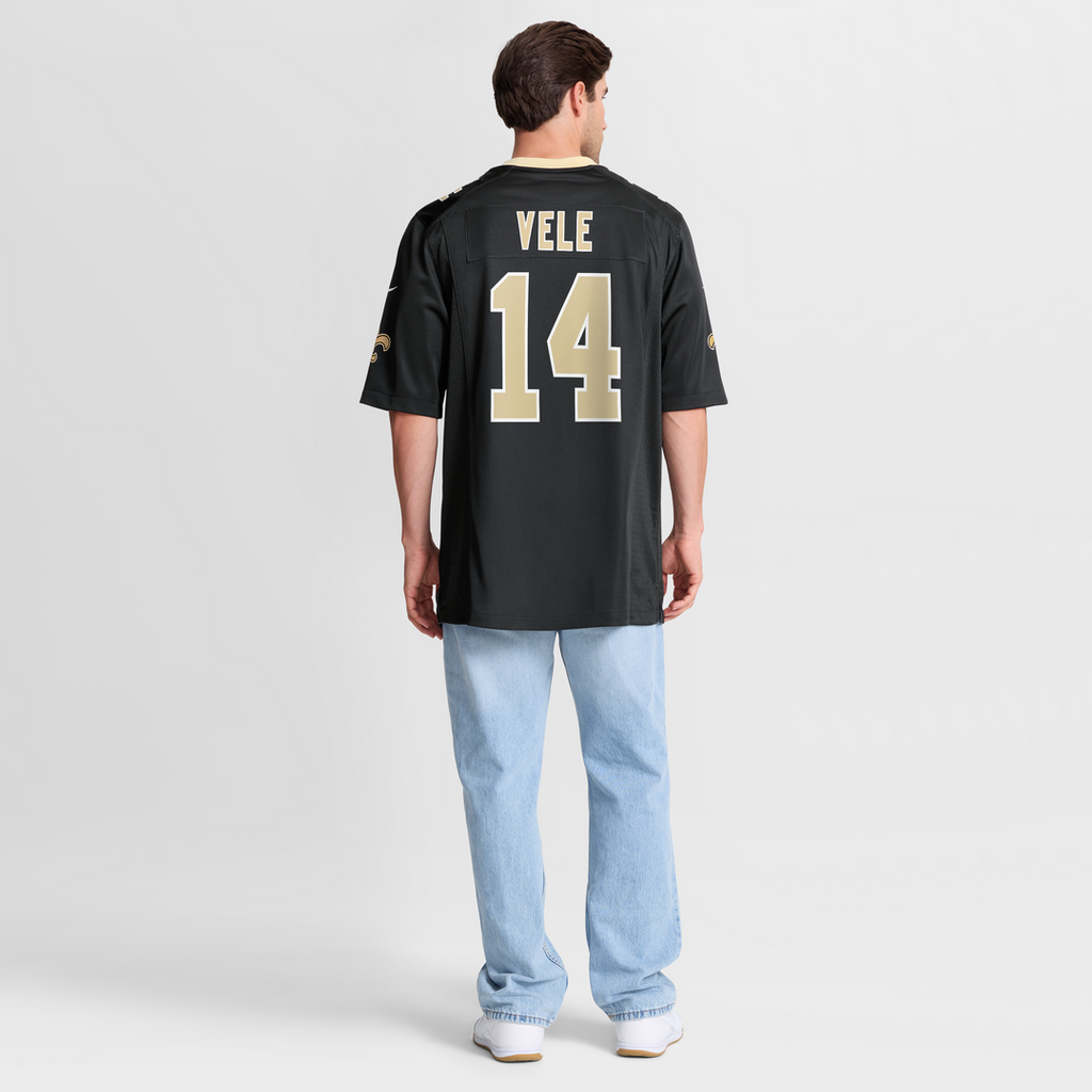 Men's New Orleans Saints Devaughn Vele Nike  Black Team Game Jersey