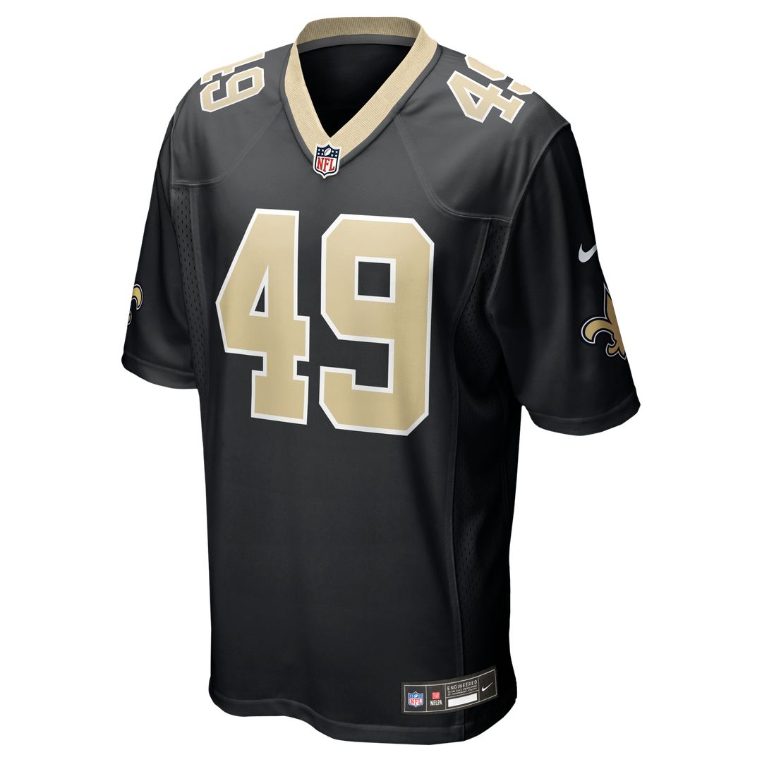 Men's New Orleans Saints Zach Wood Nike Black Game Jersey