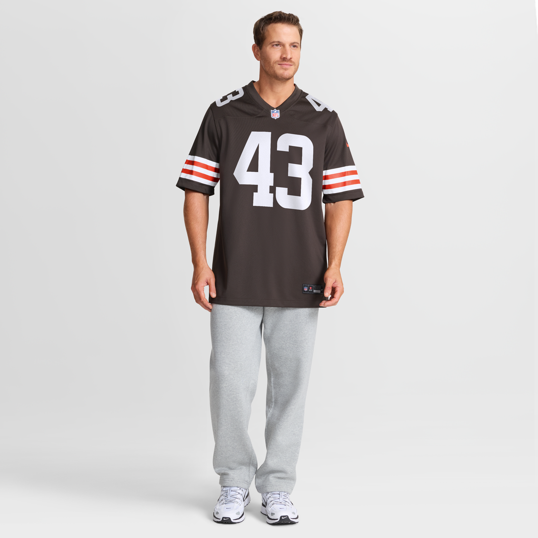Men's Cleveland Browns Mohamoud Diabate Nike  Brown Team Game Jersey