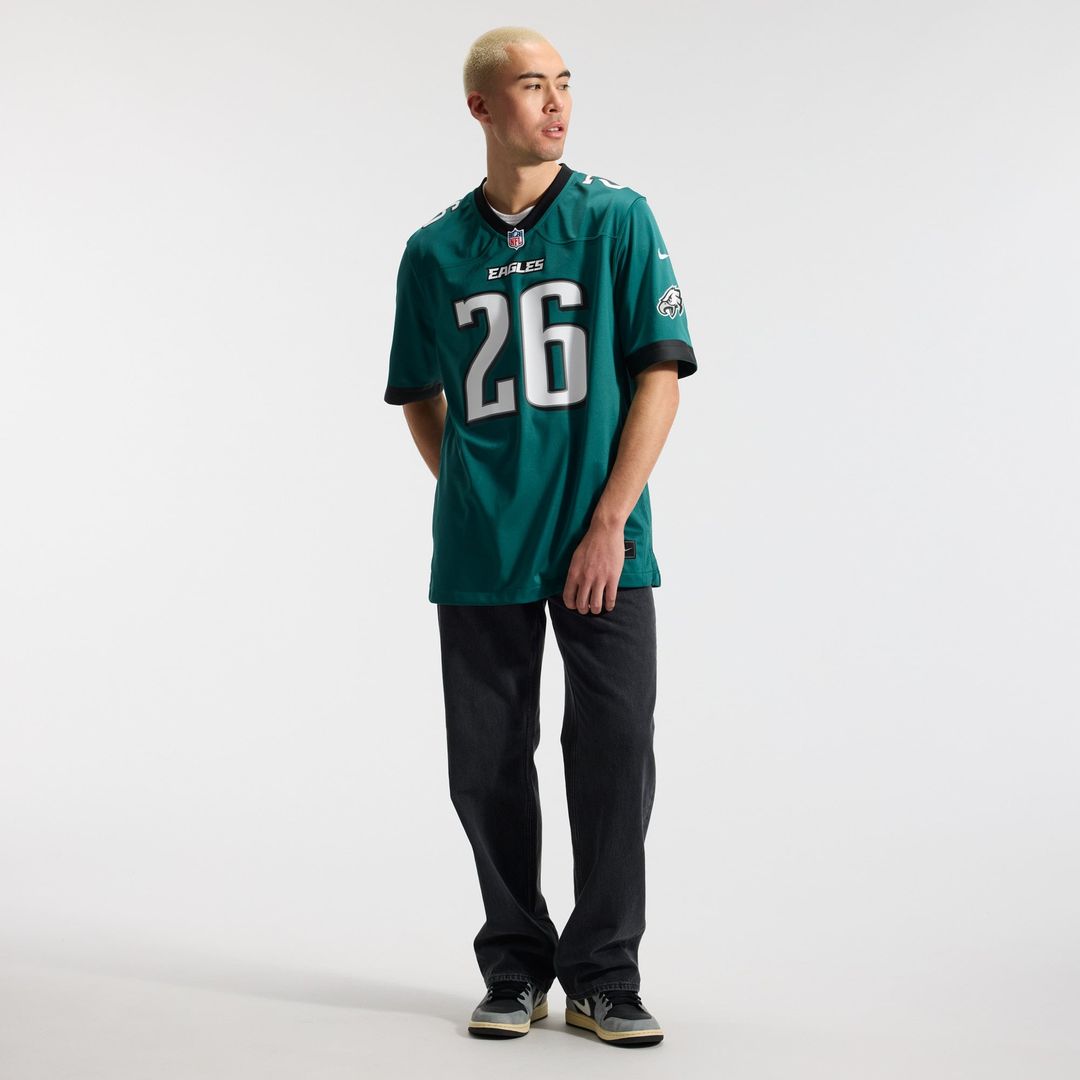 Men's Philadelphia Eagles Saquon Barkley Nike  Midnight Green Team Game Jersey