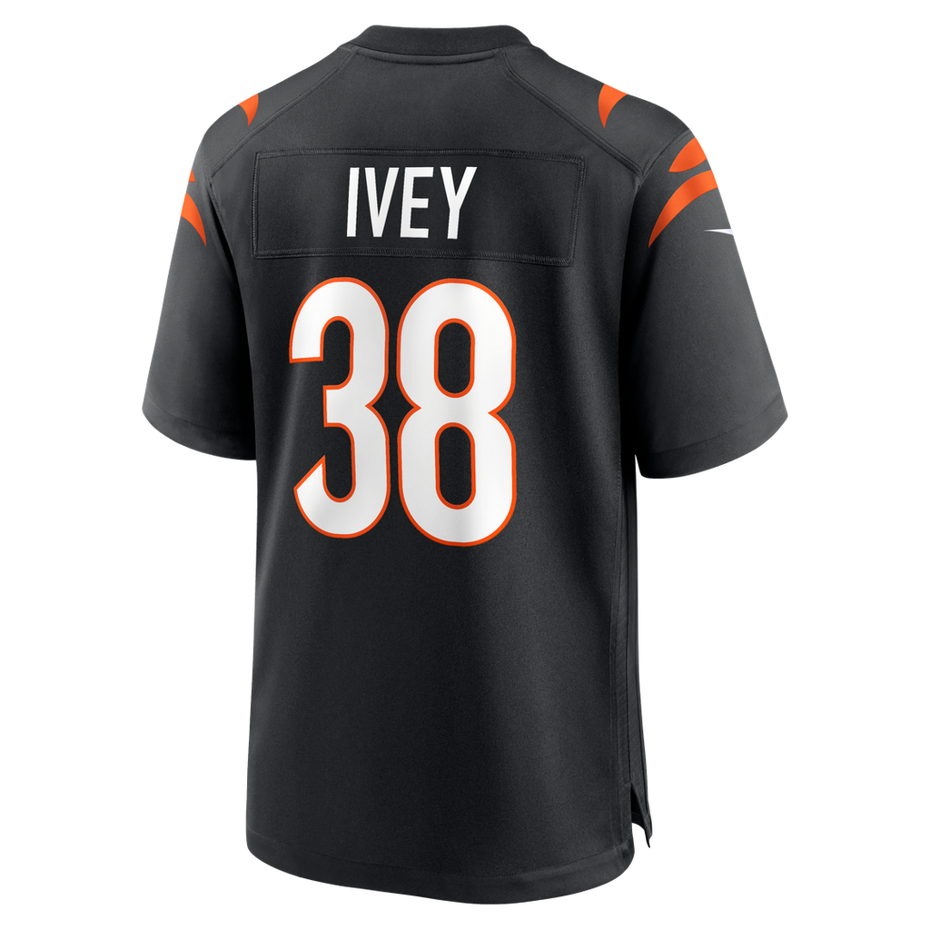 Men's Cincinnati Bengals DJ Ivey Nike  Black Team Game Jersey