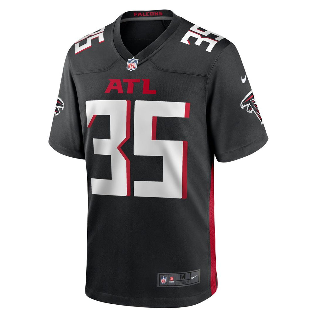 Men's Atlanta Falcons Natrone Brooks Nike  Black Team Game Jersey