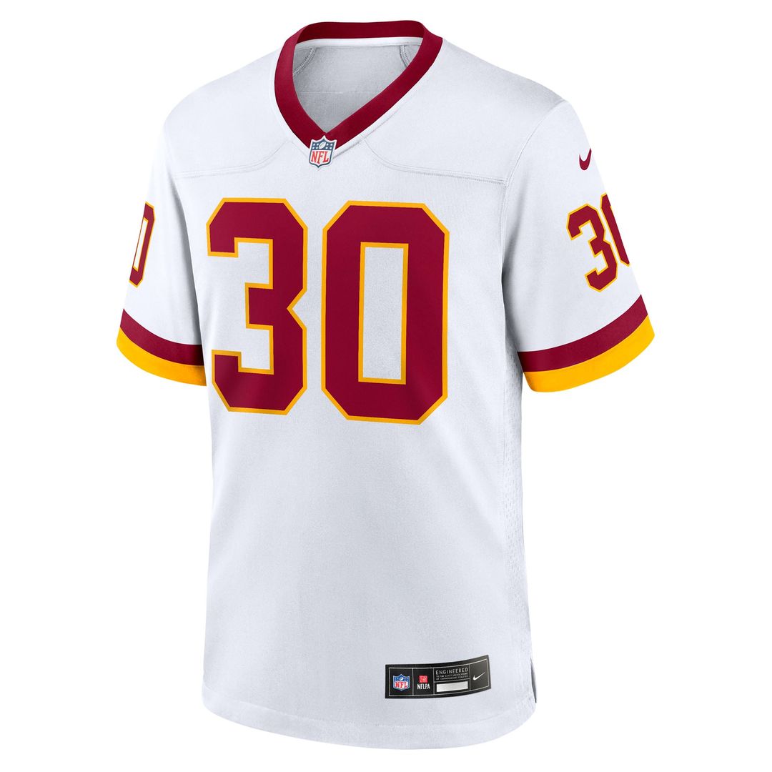 Men's Washington Commanders Austin Ekeler Nike White Game Super Bowl Era Jersey