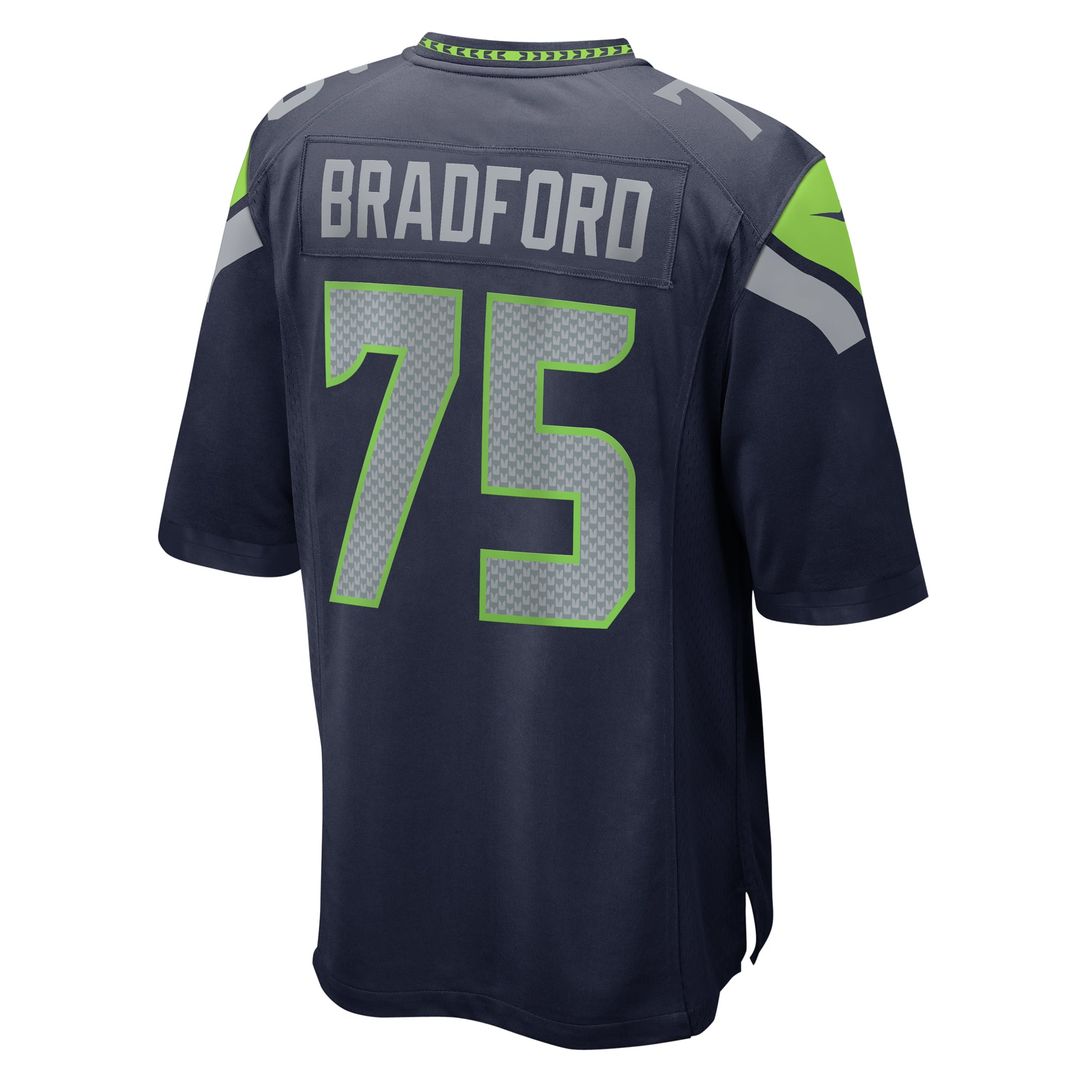Men's Seattle Seahawks Anthony Bradford Nike  College Navy  Game Jersey