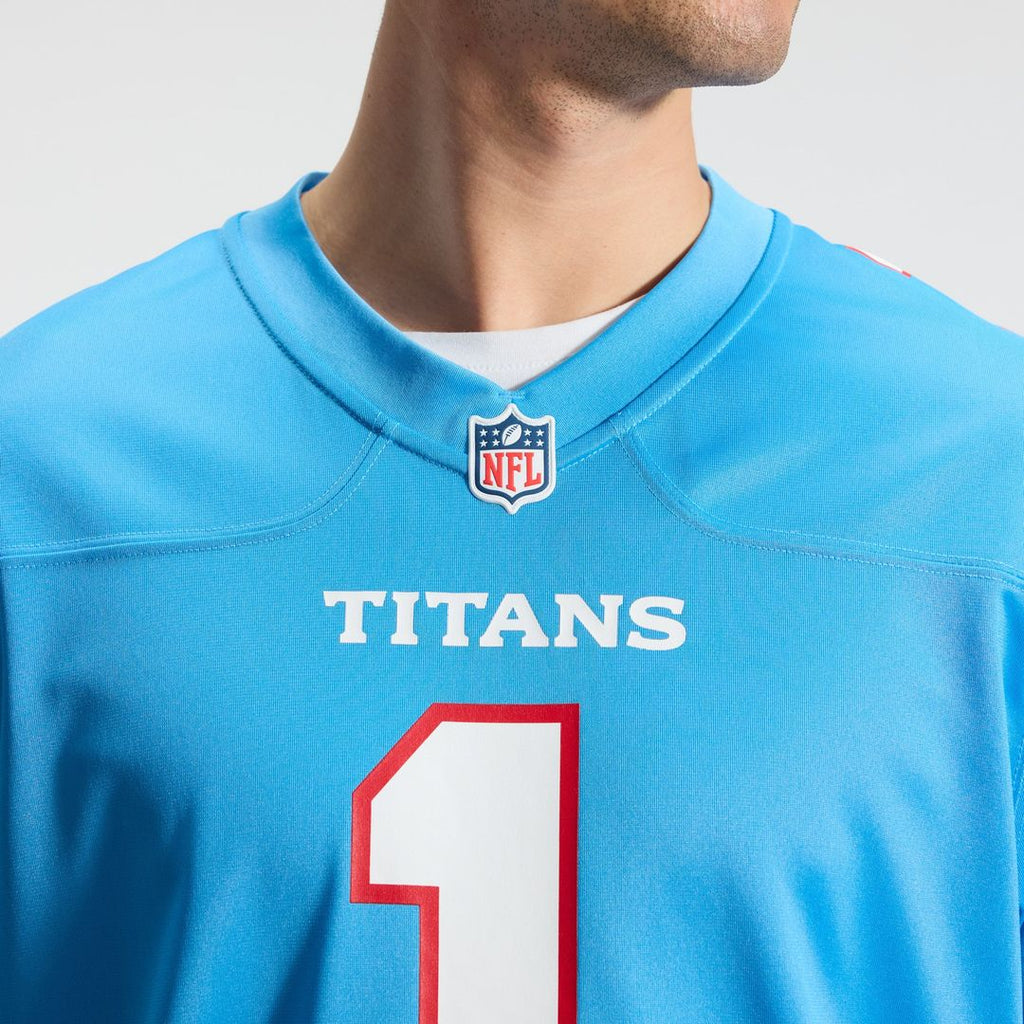 Men's Tennessee Titans Cameron Ward Nike Light Blue Game Jersey