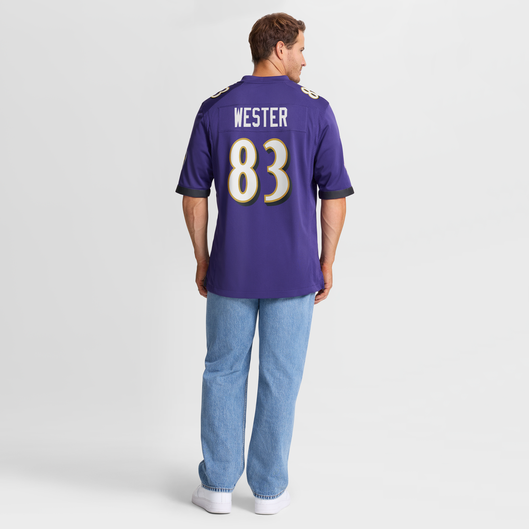 Men's Baltimore Ravens LaJohntay Wester Nike  Purple Team Game Jersey