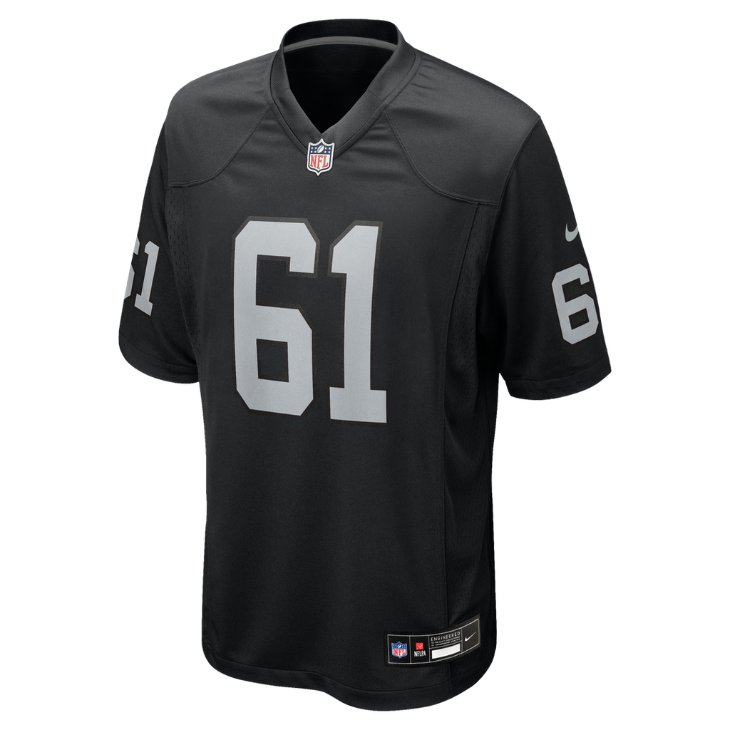 Men's Las Vegas Raiders Jordan Meredith Nike Black Game Player Jersey