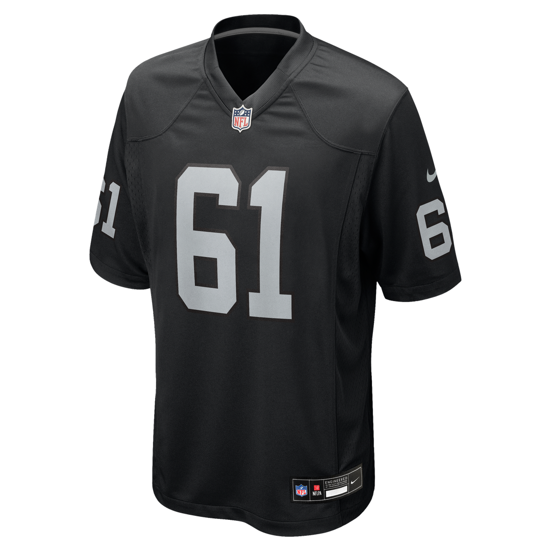 Men's Las Vegas Raiders Jordan Meredith Nike Black Game Player Jersey