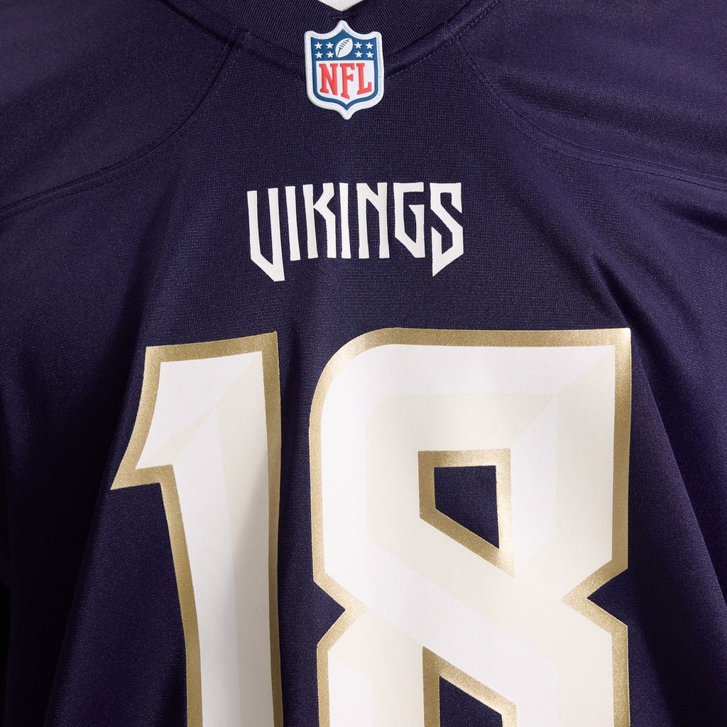 Men's Minnesota Vikings Justin Jefferson Nike Purple 2026 Rivalries Collection Game Jersey