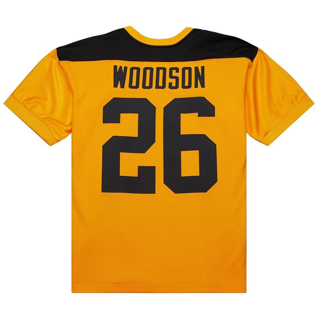 Men's Pittsburgh Steelers 1994 Rod Woodson Mitchell & Ness Gold Authentic Throwback Retired Player Jersey