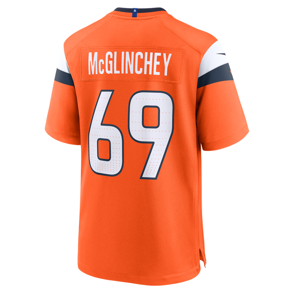 Men's Denver Broncos Mike McGlinchey Nike  Orange Team Game Jersey
