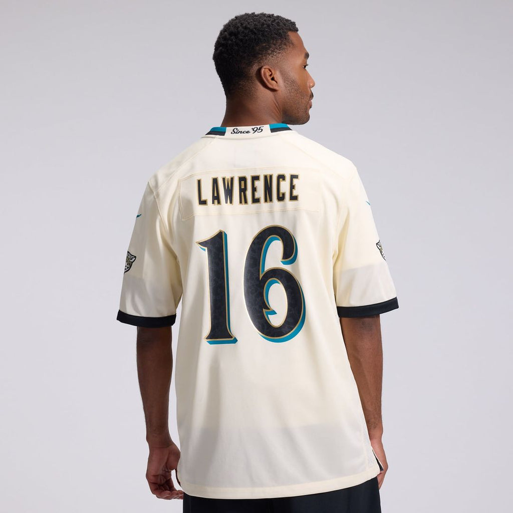 Men's Jacksonville Jaguars Trevor Lawrence Nike Natural 2026 Rivalries Collection Game Jersey