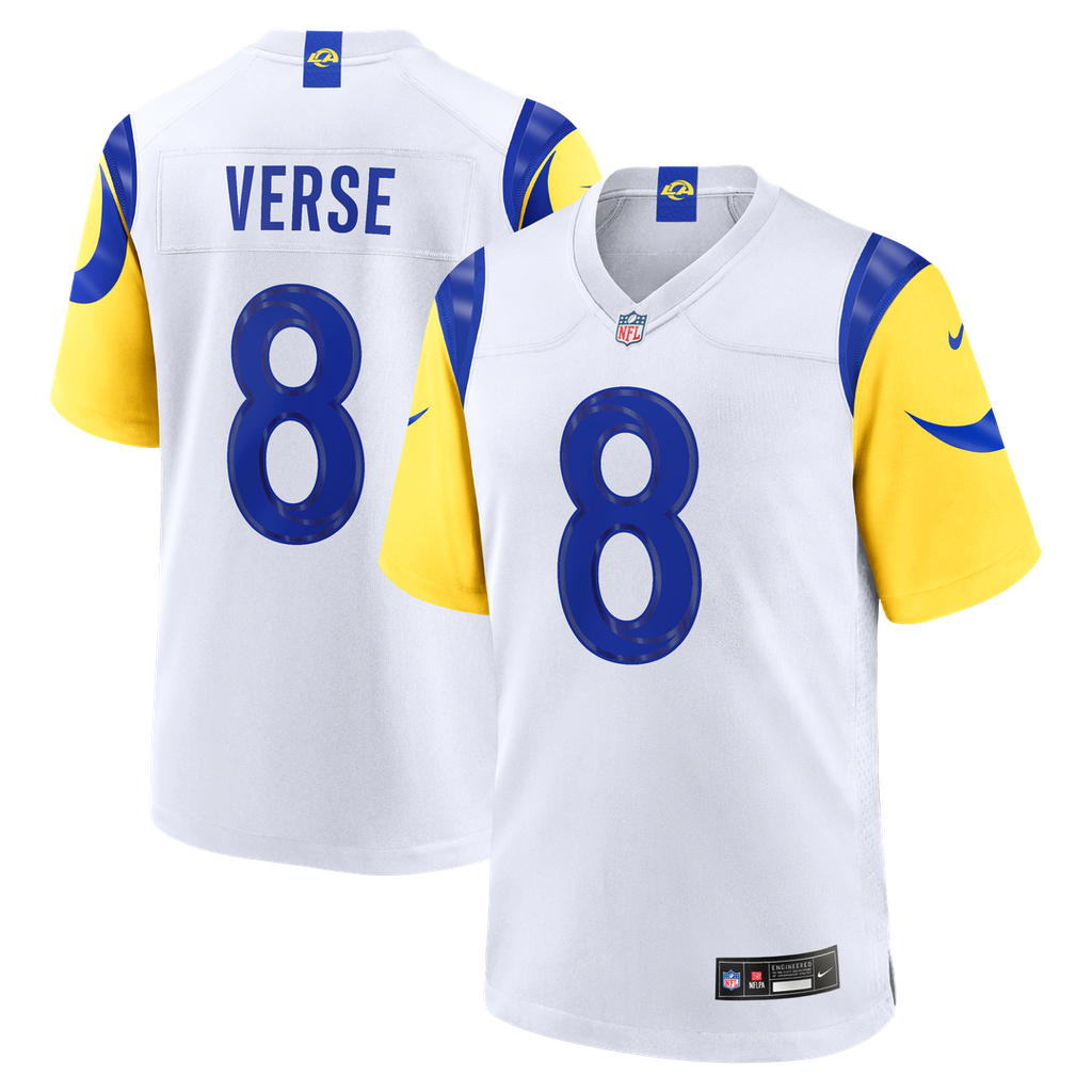 Men's Los Angeles Rams Jared Verse Nike White White Game Player Jersey