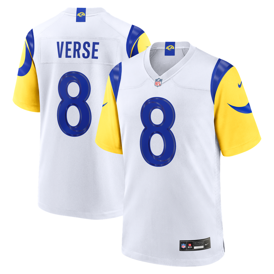 Men's Los Angeles Rams Jared Verse Nike White White Game Player Jersey